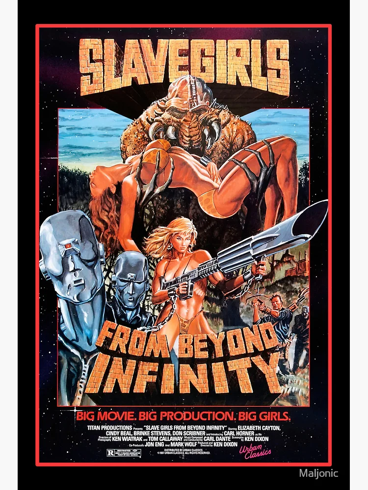 Vintage Slave Girls from Beyond Infinity 80s Kitsch Movie Poster Art Board  Print for Sale by Maljonic | Redbubble