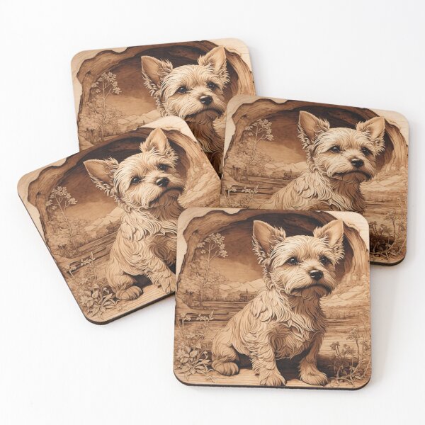 Item preview, Yorkshire Terrier: The Delightful Charm of Wood (Pyro Pets Art - 025) designed and sold by pyropetsart.