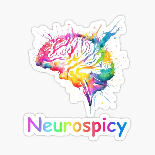 Item preview, Neurospicy , colorful brain designed and sold by KHWD.