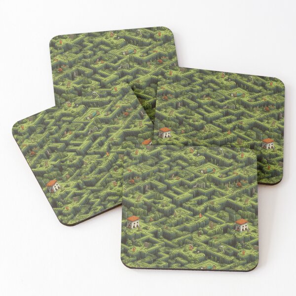 Item preview, Maze: Green Fantasy City Pattern 5 designed and sold by 4TeeToo.