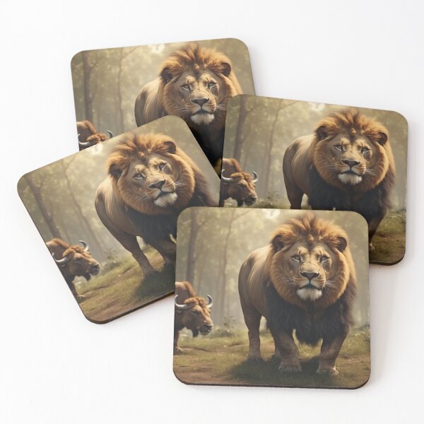Item preview, Lion and bull designed and sold by mayank2401.