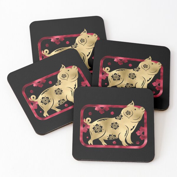 Item preview, Year of the Pig | Happy Chinese New Year | Lunar New Year | Gold and Red designed and sold by StarryHeavens.