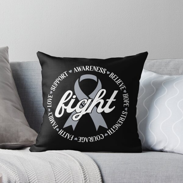 Item preview, Fight Brain Cancer Grey Gray Ribbon designed and sold by Too Sweet.