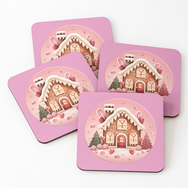 Item preview, Gingerbread house pink designed and sold by AI-Only Creations.