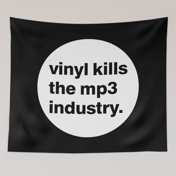 Artikelvorschau, Vinyl kills the mp3 industry. entworfen und verkauft von BedRock-Design.