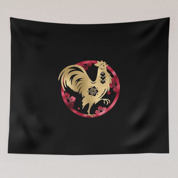 Item preview, Year of the Rooster | Happy Chinese New Year | Lunar New Year | Gold and Red designed and sold by StarryHeavens.