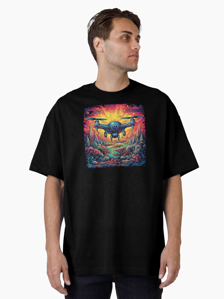 Thumbnail 1 of 7, Oversized T-Shirt, Drone: Psychedelic Drone Echoes designed and sold by Teesamust.