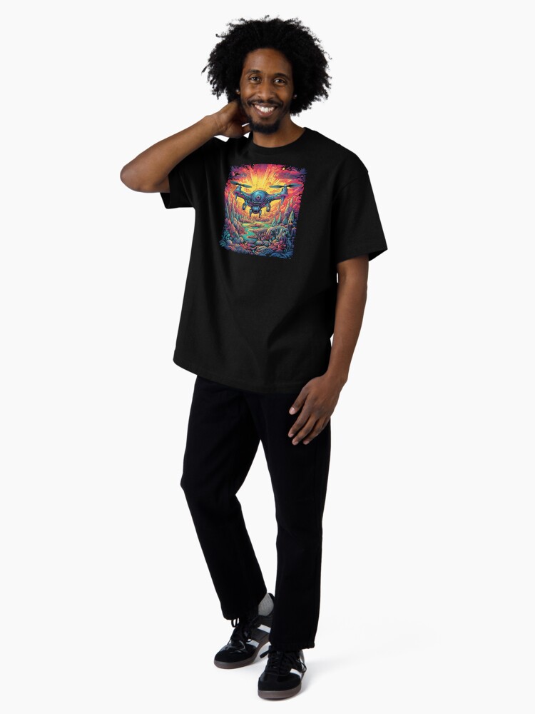 Thumbnail 4 of 7, Oversized T-Shirt, Drone: Psychedelic Drone Echoes designed and sold by Teesamust.