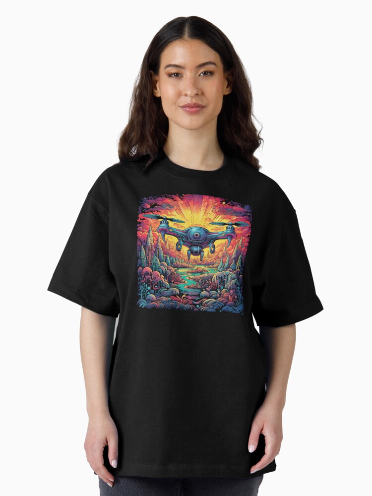 Thumbnail 2 of 7, Oversized T-Shirt, Drone: Psychedelic Drone Echoes designed and sold by Teesamust.