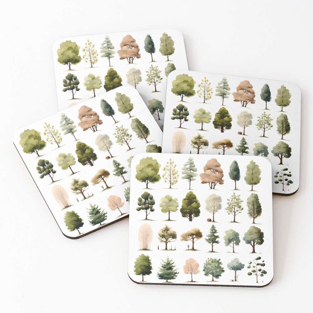 Item preview, Coasters (Set of 4) designed and sold by nekoyalab.
