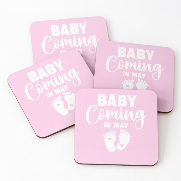 Item preview, New Baby Coming in May Pink or Blue Soon-to-Be Mom Pregnancy Announcement New Mommy Est. 2024 designed and sold by ARTsPlural.