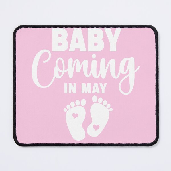 Item preview, New Baby Coming in May Pink or Blue Soon-to-Be Mom Pregnancy Announcement New Mommy Est. 2024 designed and sold by ARTsPlural.