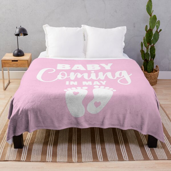 Item preview, New Baby Coming in May Pink or Blue Soon-to-Be Mom Pregnancy Announcement New Mommy Est. 2024 designed and sold by ARTsPlural.
