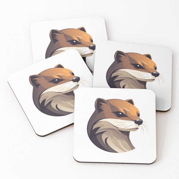 Item preview, Cartoon Style Mink Painting Drawing Logo Sticker, wall arts, Art Prints and More designed and sold by Kevin Lou.