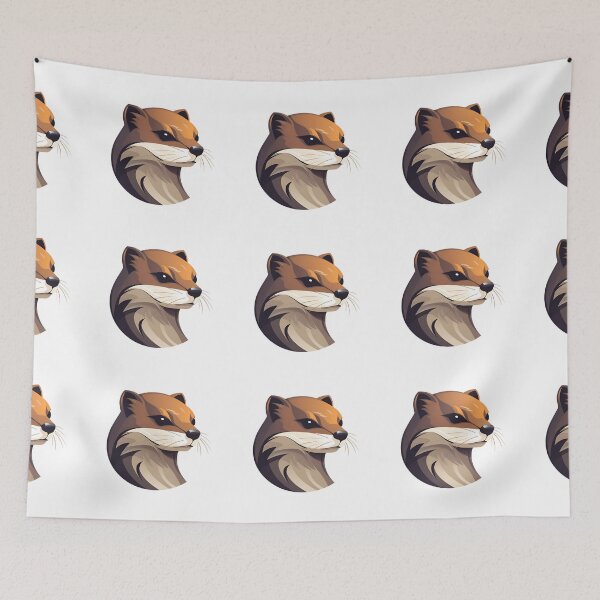 Item preview, Cartoon Style Mink Painting Drawing Logo Sticker, wall arts, Art Prints and More designed and sold by Kevin Lou.