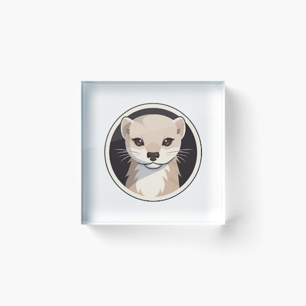 Item preview, Cartoon Style Mink Painting Drawing Logo Sticker, wall arts, Art Prints and More designed and sold by Kevin Lou.
