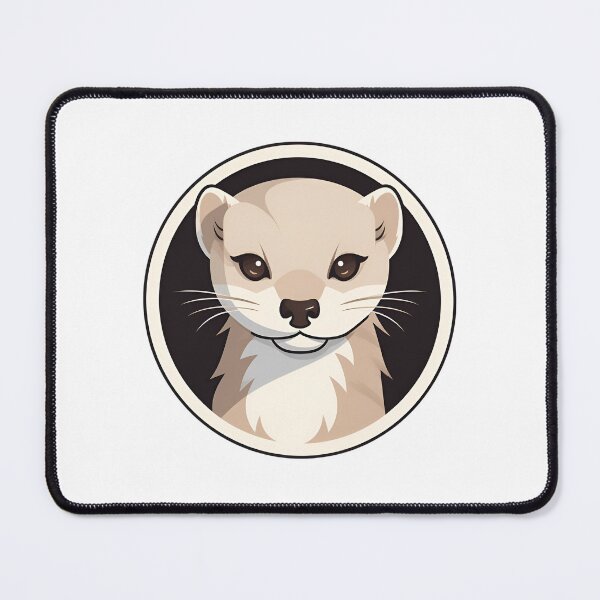 Item preview, Cartoon Style Mink Painting Drawing Logo Sticker, wall arts, Art Prints and More designed and sold by Kevin Lou.