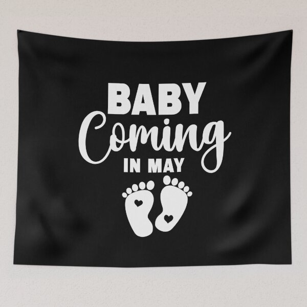 Item preview, New Baby Coming in May Soon-to-Be Mom Pregnancy Announcement New Mommy Est. 2024 designed and sold by ARTsPlural.