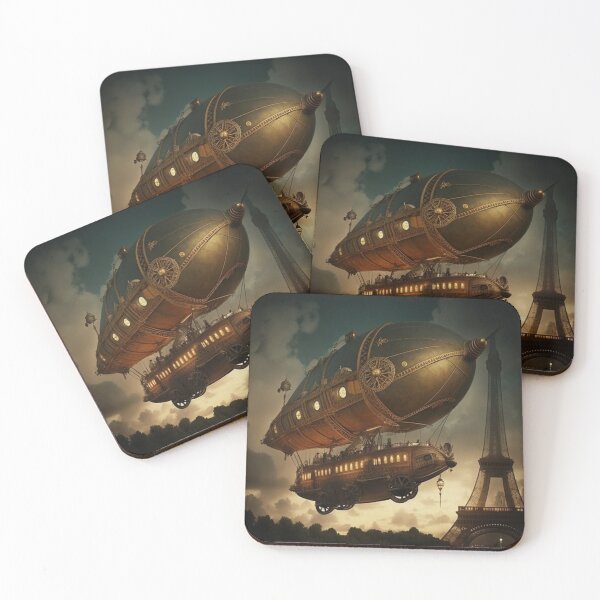 Item preview, Steampunk Zeppelin by the Eiffel Tower designed and sold by goldenbrown09.