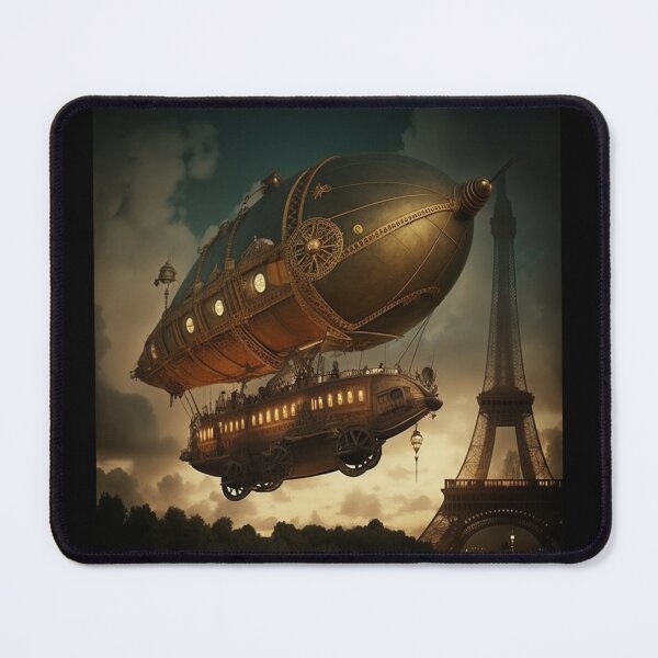 Item preview, Steampunk Zeppelin by the Eiffel Tower designed and sold by goldenbrown09.