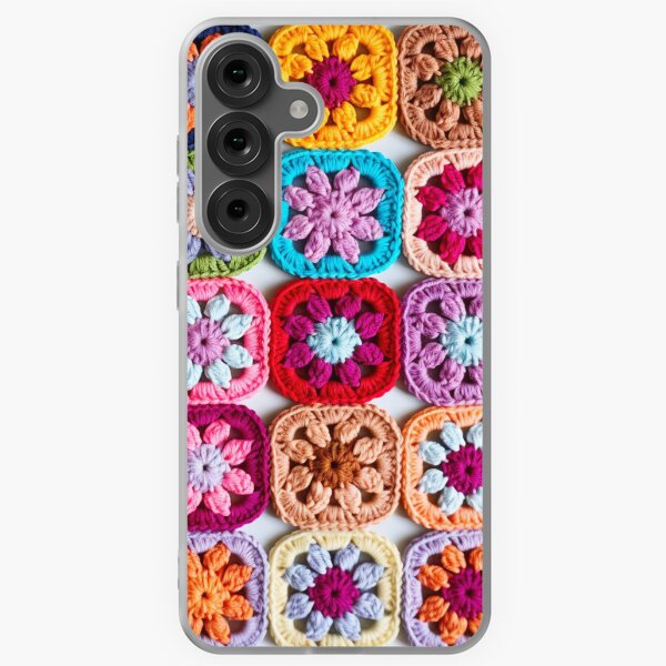 Item preview, knitted background granny square designed and sold by SolArt88.