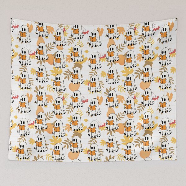 Item preview, Spooky Ghost Autumn Halloween Pattern designed and sold by BettySpicer.