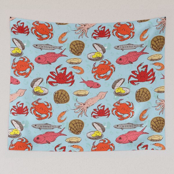 Item preview, Seafood Selection Pattern designed and sold by Sugar-Magnolia.