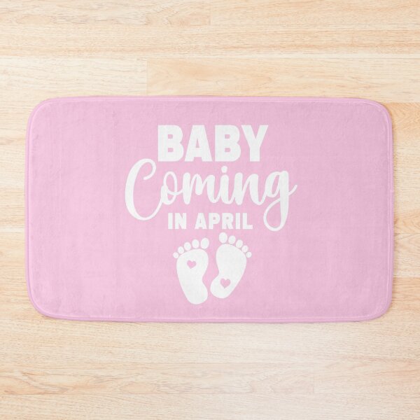 Item preview, New Baby Coming in April Pink or Blue Soon-to-Be Mom Pregnancy Announcement New Mommy Est. 2024 designed and sold by ARTsPlural.