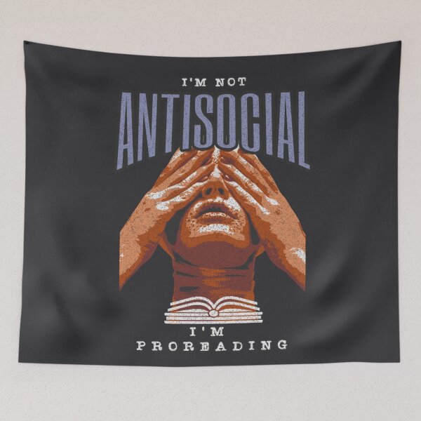 Item preview, I'm not antisocial, I'm pro - reading designed and sold by KlaudiDesignArt.