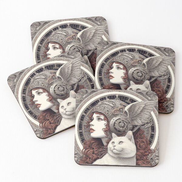 Item preview, Girl and white cat n.17 designed and sold by Carnisch.