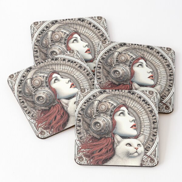 Item preview, Girl and white cat n.16 designed and sold by Carnisch.