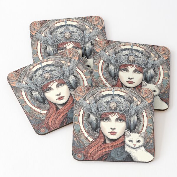 Item preview, Girl and white cat n.15 designed and sold by Carnisch.