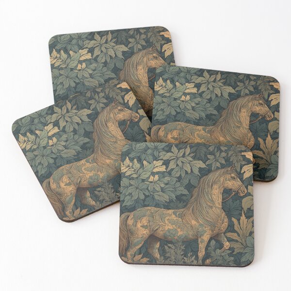 Item preview, Wild Horse In The Forest, William Morris Style  designed and sold by SapphireKunai.