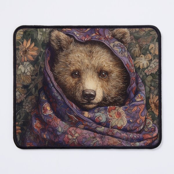 Item preview, William Morris, Baby Bear Wrapped In A Scarf   designed and sold by SapphireKunai.