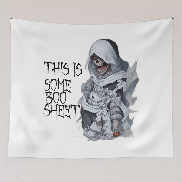Item preview, This Is Some Boo Sheet Retro Halloween Costume Men Women designed and sold by Mayalogo.