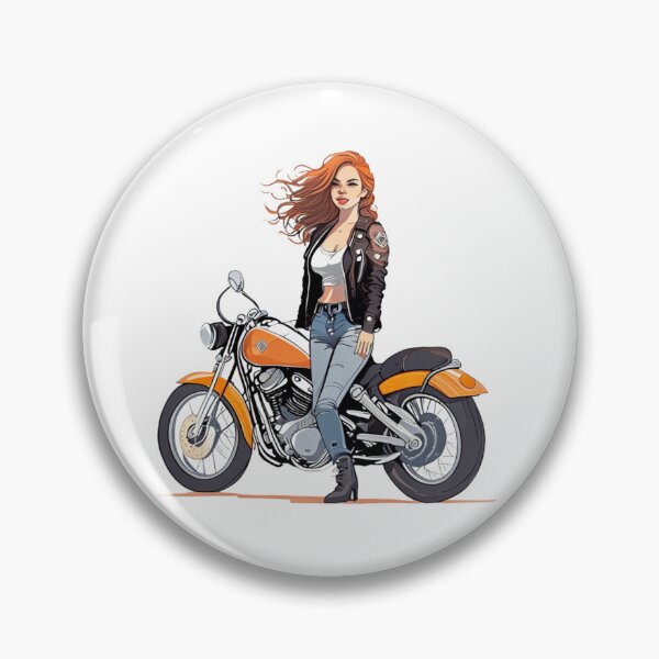 Item preview, Red Hair Motobike Girl designed and sold by zangess1.