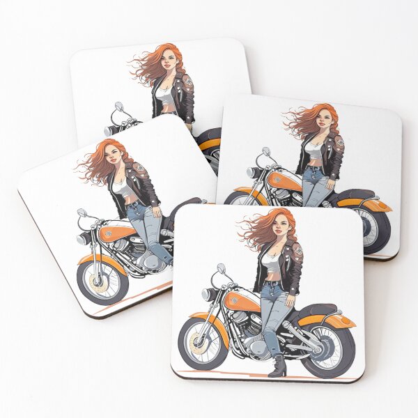 Item preview, Red Hair Motobike Girl designed and sold by zangess1.