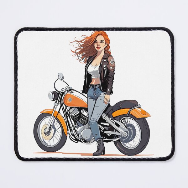 Item preview, Red Hair Motobike Girl designed and sold by zangess1.