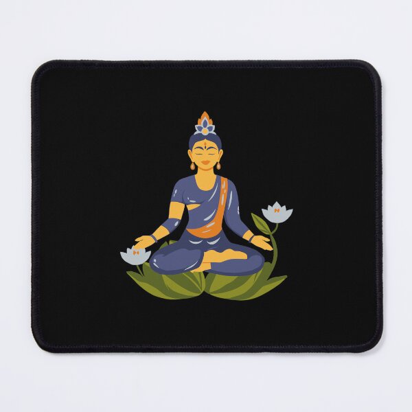 Item preview, Hakini Godness Meditating with Lotus Flowers designed and sold by ElLocoMus.
