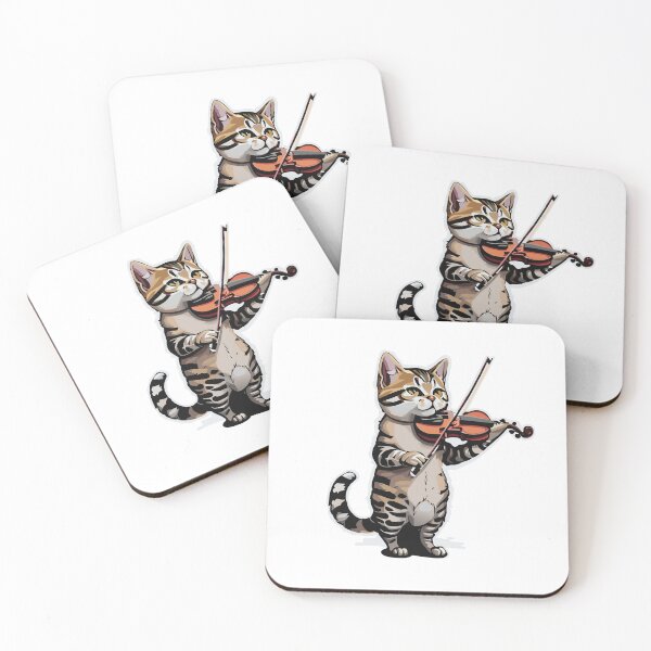 Item preview, cute cat pet play Violin designed and sold by jabriltoon.