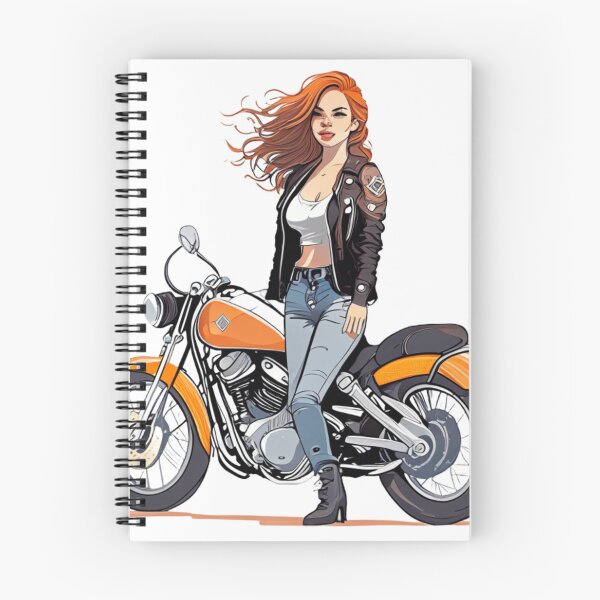 Item preview, Red Hair Motobike Girl designed and sold by zangess1.