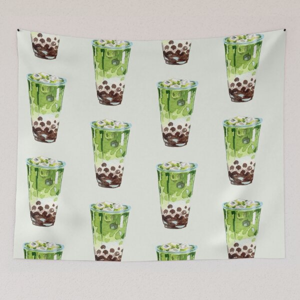 Item preview, Matcha bubble tea  designed and sold by WildStudiio.
