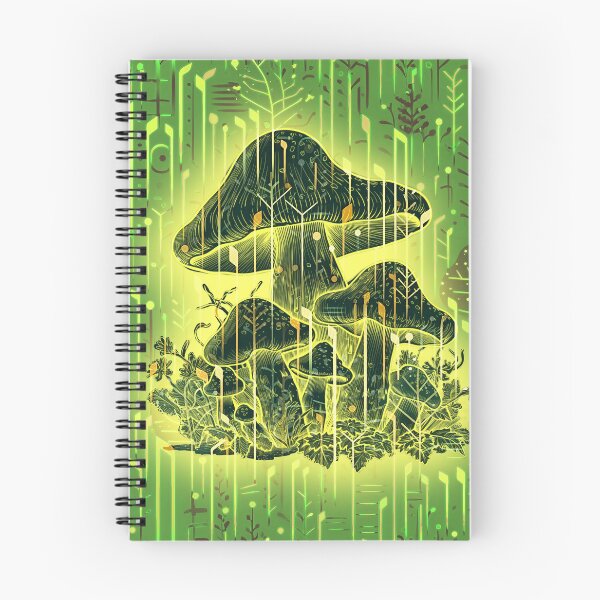 Item preview, Green Cyber Mushroom designed and sold by gracefullizard.