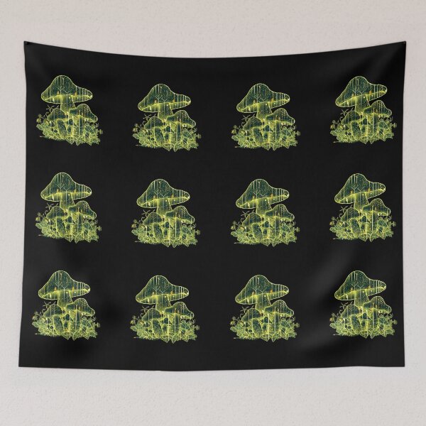 Item preview, Green Cyber Mushroom designed and sold by gracefullizard.