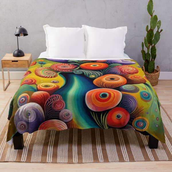 Item preview, Surrealistic Woman with Abstract Flowers designed and sold by Vicky Brago-Mitchell®.