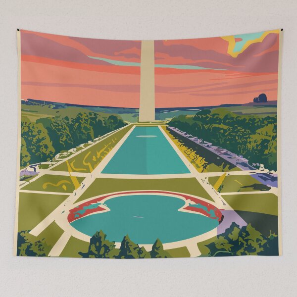 Aperçu de l'œuvre Un art de voyage vintage de Washington DC - États-Unis créée et vendue par GoodOldVintage.