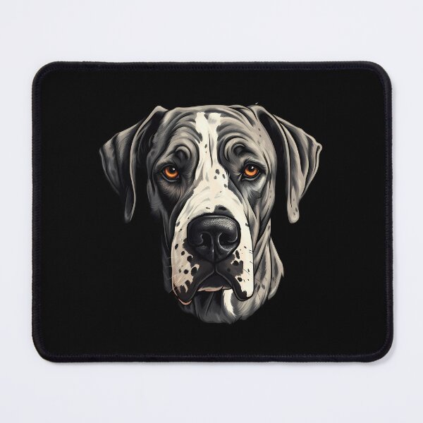 Item preview, Great Dane Puppy Dog Mantle Coat Portrait Drawing designed and sold by meganohm.