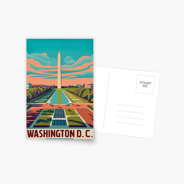 Item preview, A Vintage Travel Art of Washington DC - US  designed and sold by GoodOldVintage.