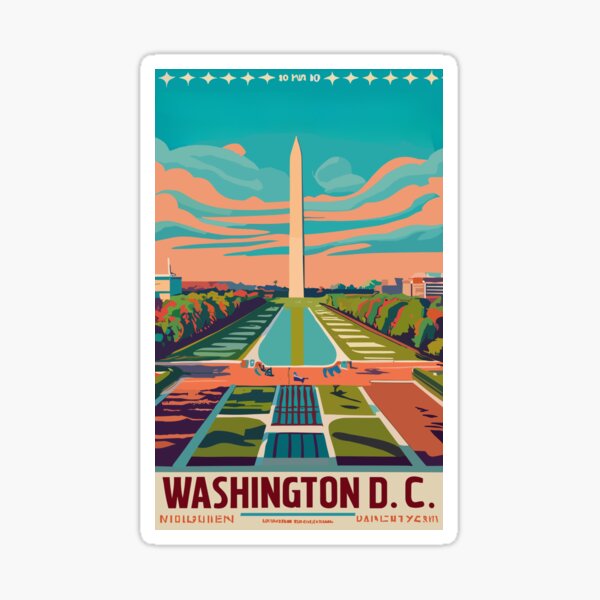 Item preview, A Vintage Travel Art of Washington DC - US  designed and sold by GoodOldVintage.