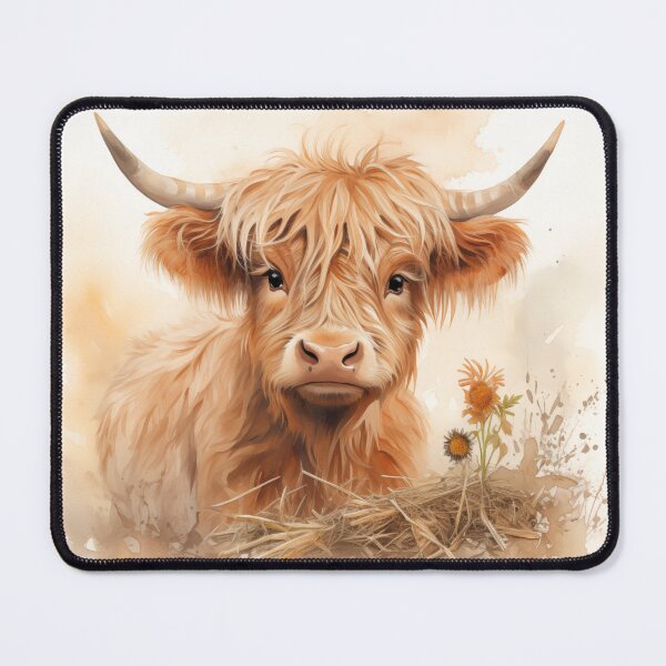 Item preview, Highland Cattle Eating Hay designed and sold by TentacleTribe.